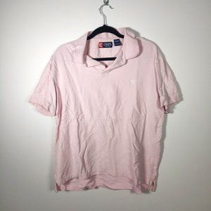 0004 Chaps XL pink short sleeve polo